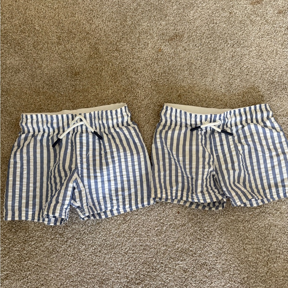 Cat & Jack Striped Toddler Boy Swim Trunks 18M & 2T